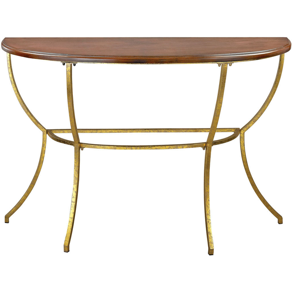 Ballard Walnut/Gold Console