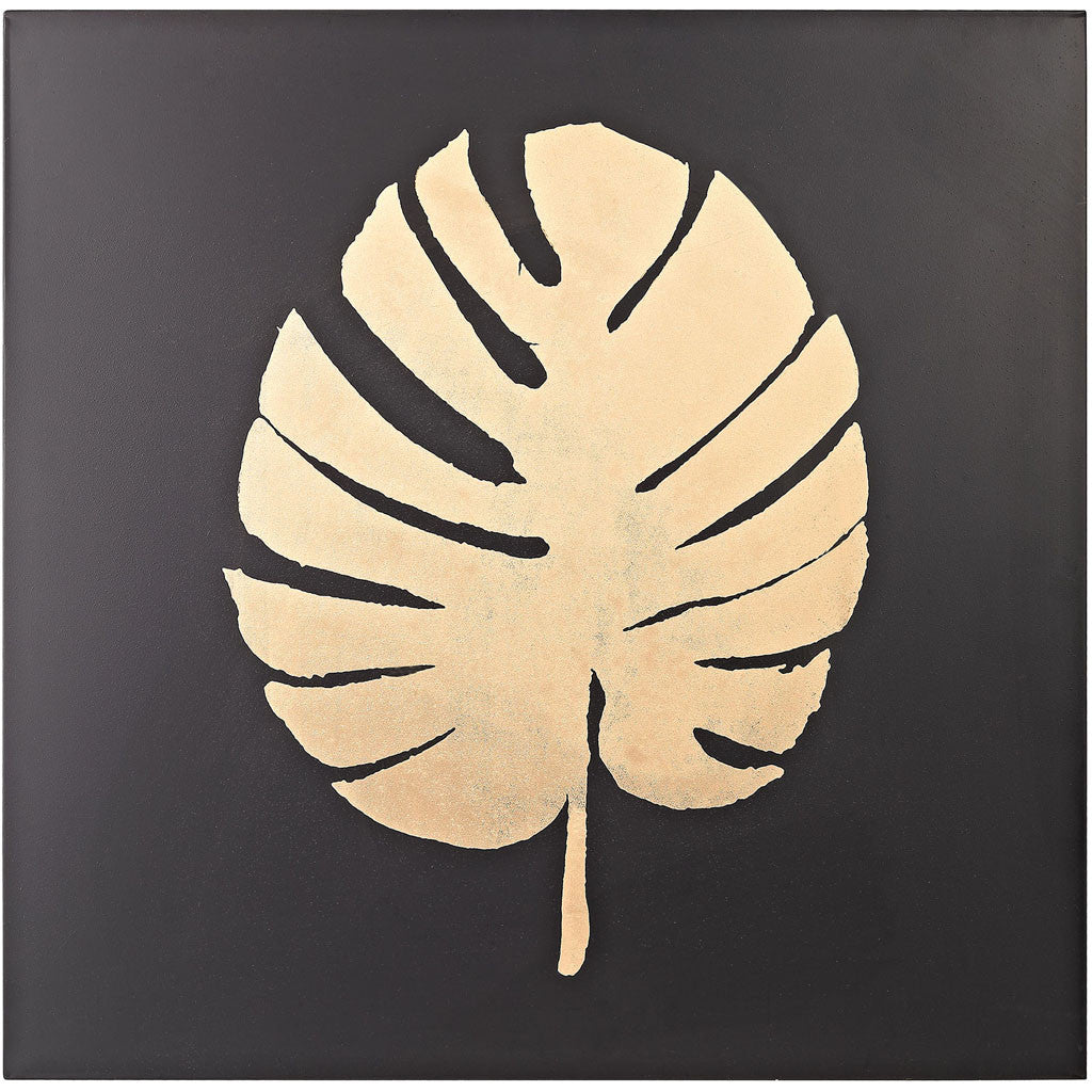 Palm Leaf Gold on Black