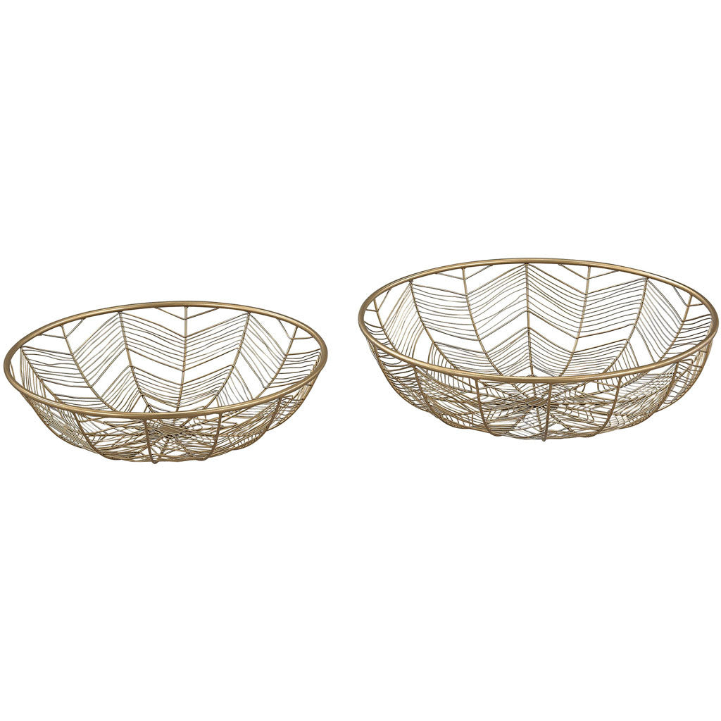 Taylor Metal Bowl Gold (Set of 2)