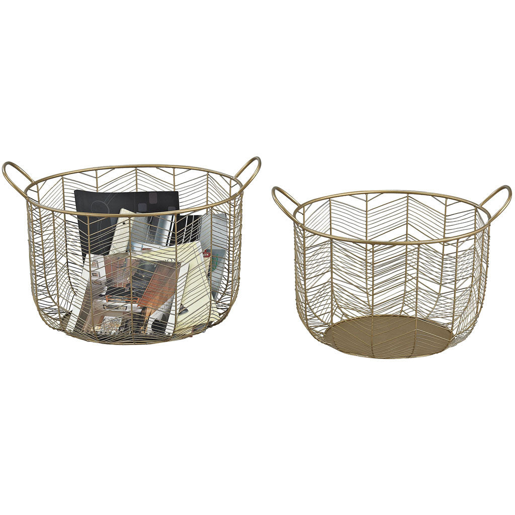 Taylor Metal Basket Gold