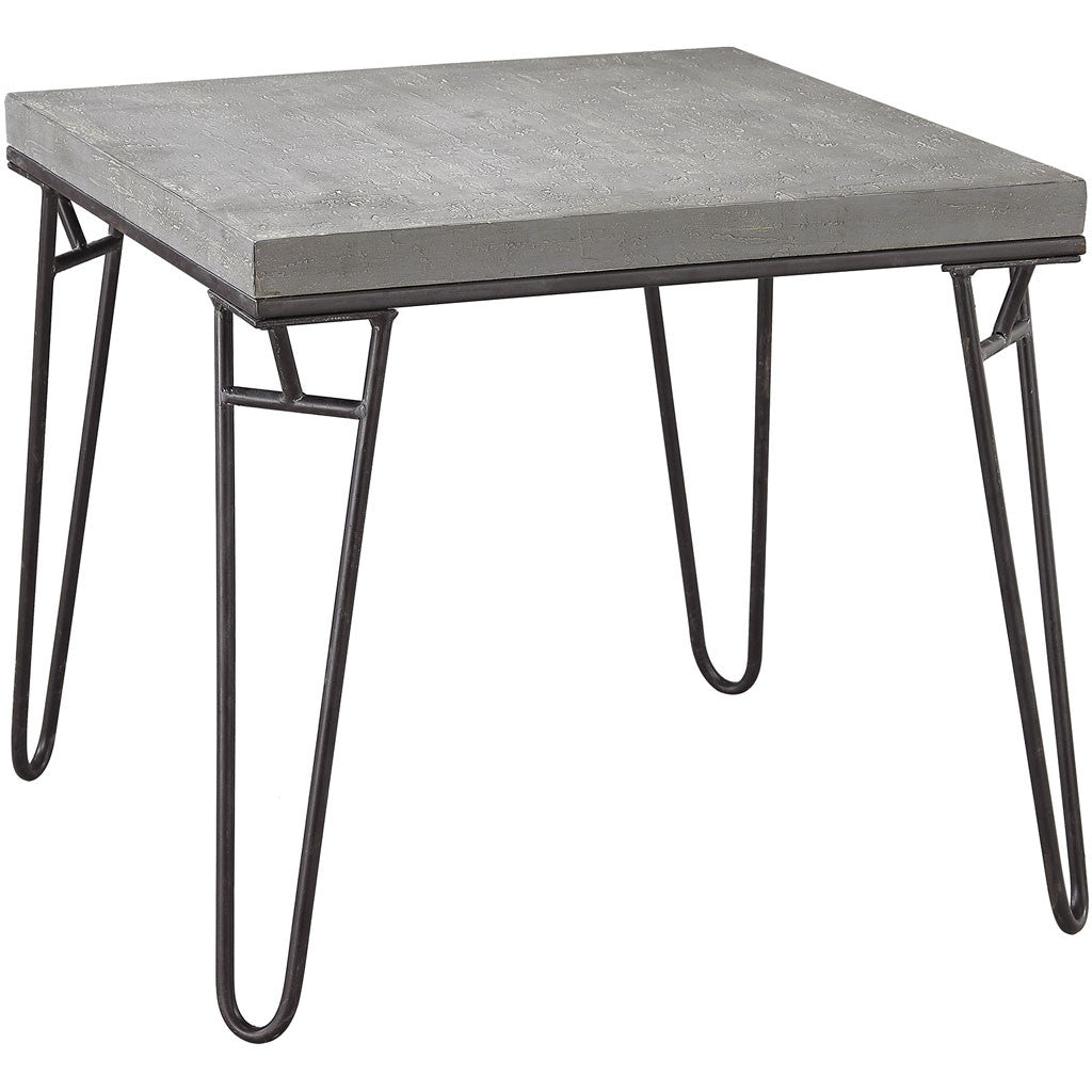 Monroe Accent Table Aged Iron/Concrete