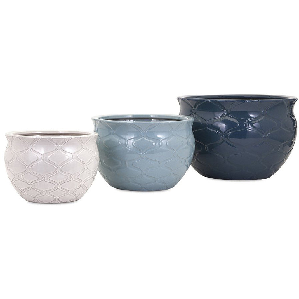 Jessamine Earthenware Planters (Set of 3)