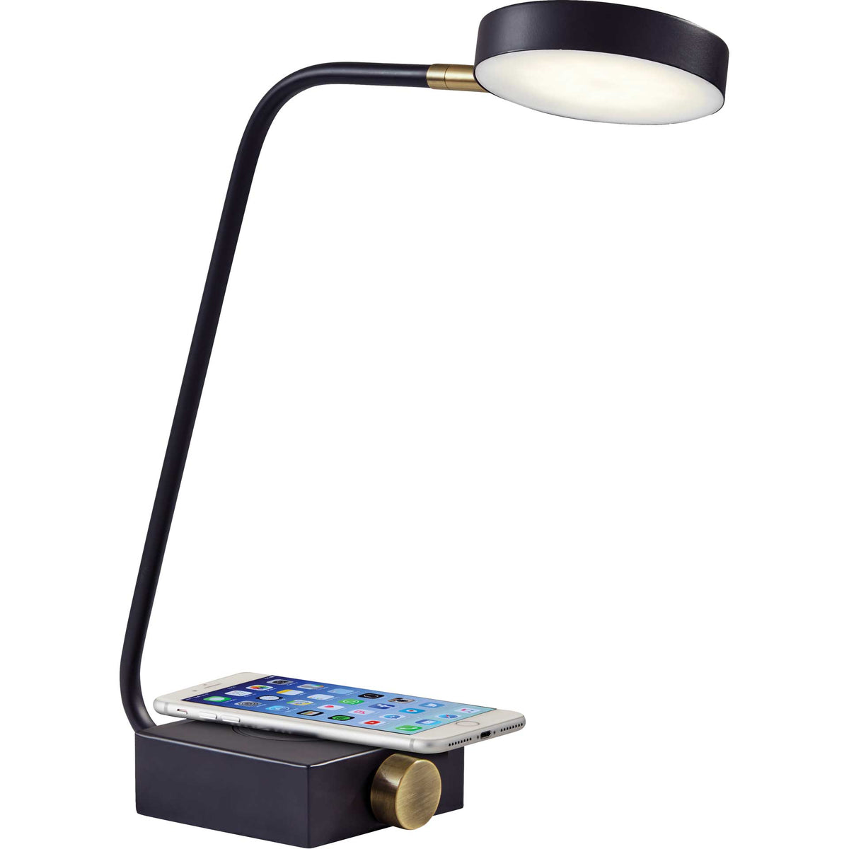 Colomiers Wireless Charge Desk Lamp Black/Brass