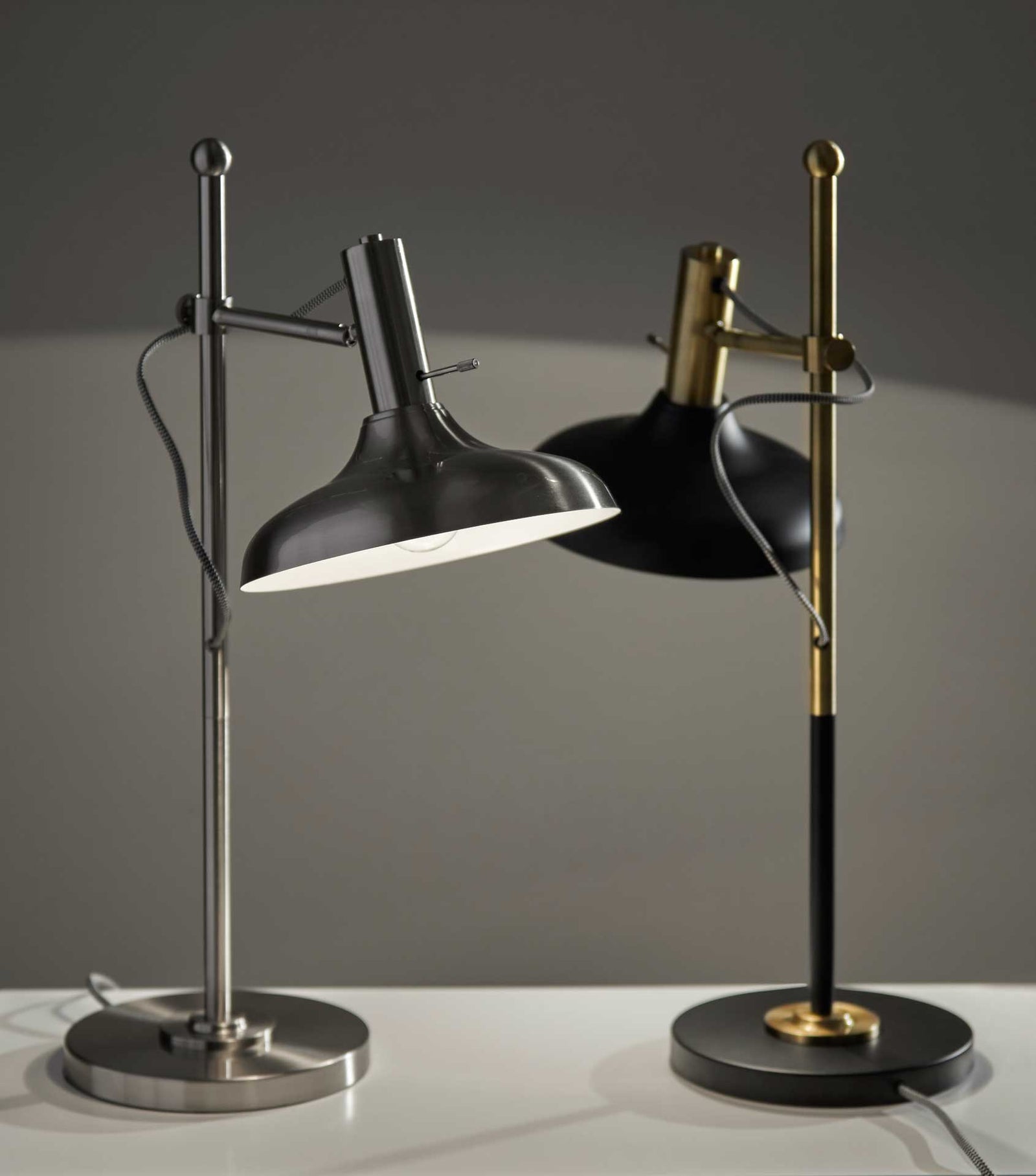 Keith Desk Lamp Black/Antique Brass