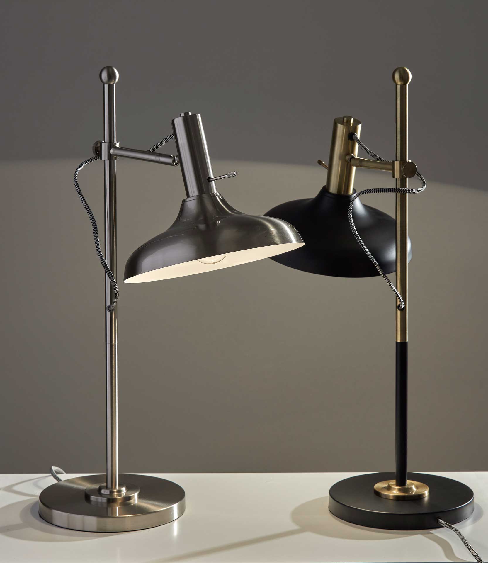 Keith Desk Lamp Black/Antique Brass