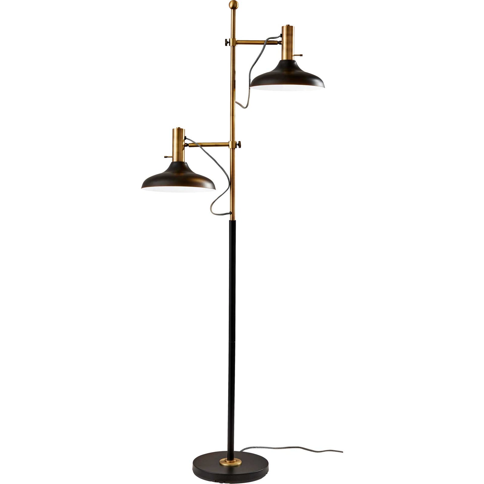 Keith Floor Lamp Black/Antique Brass