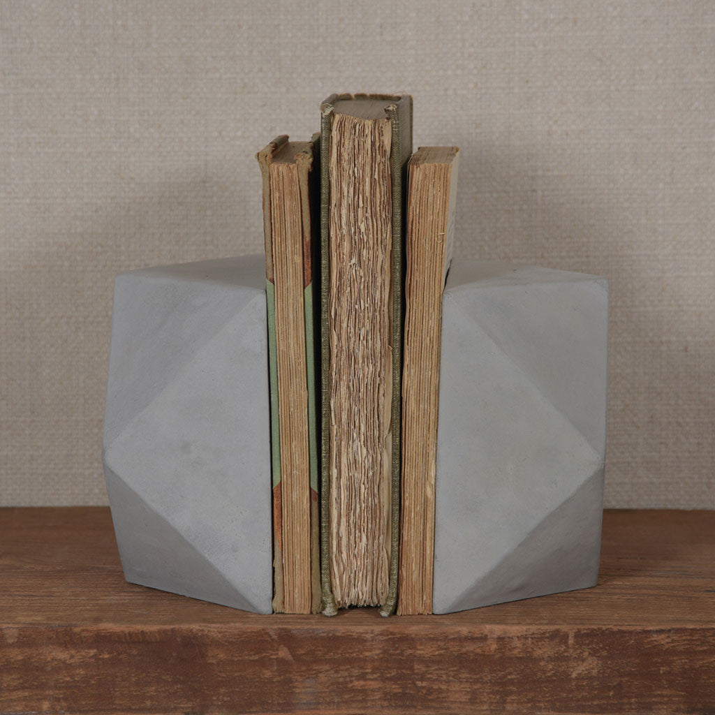 Geometric Cement Bookends Cuboctahedron