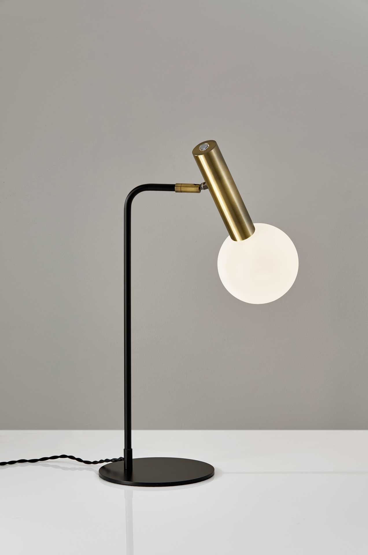 Simon LED Desk Lamp Black/Brass