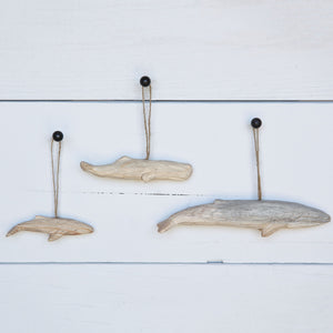 Carved Wood Sperm Whale Ornament