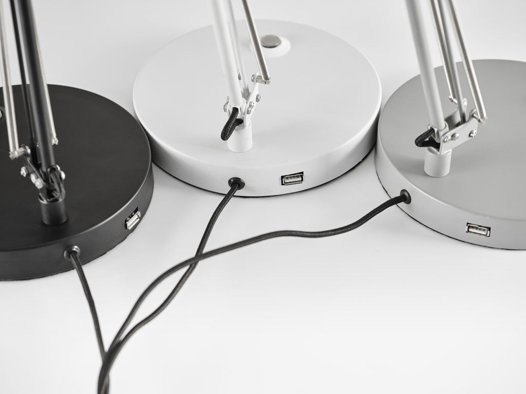 Quincy Desk Lamp Gray