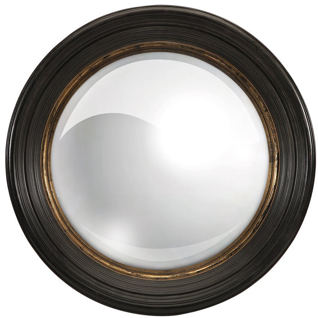 McCreary Black Round Mirror