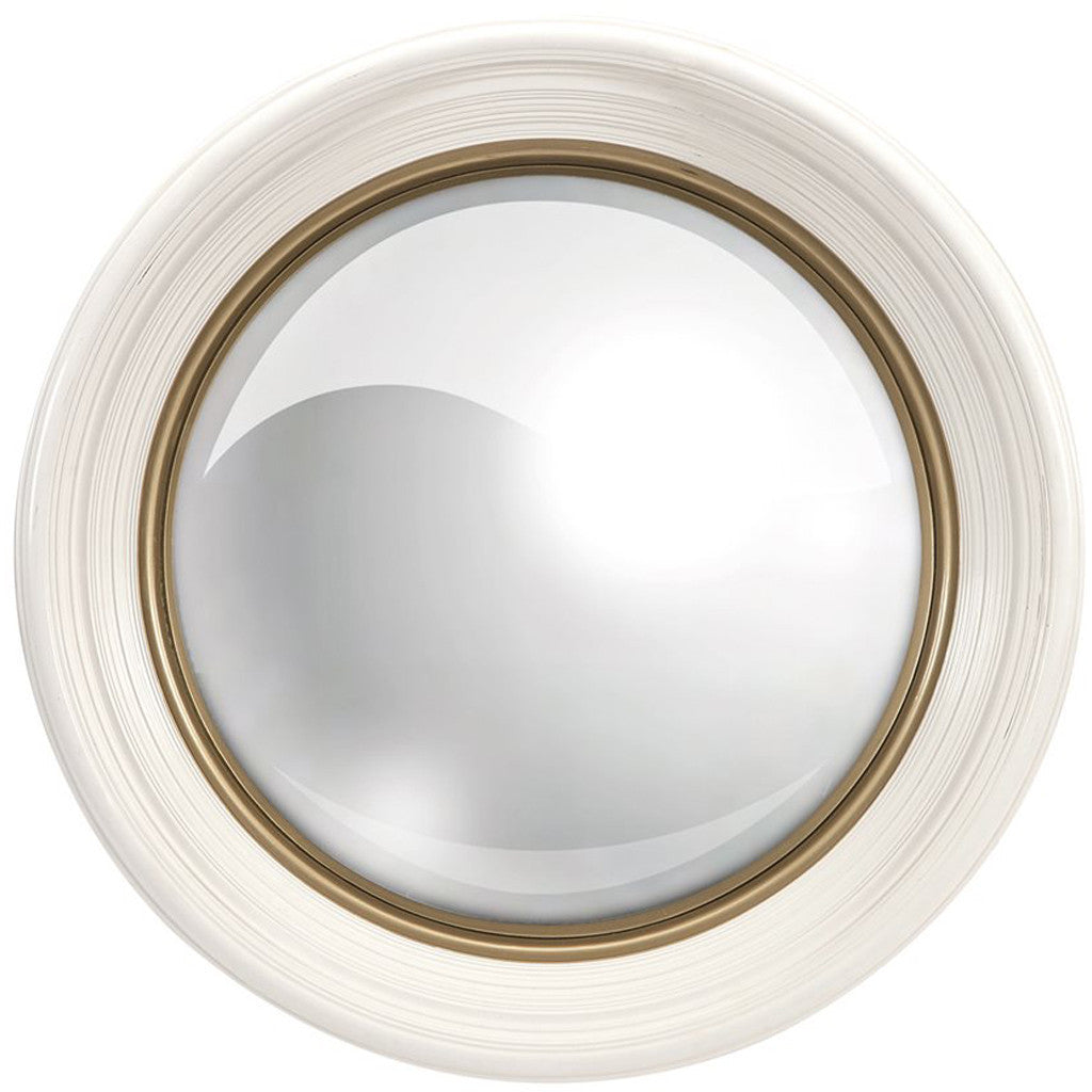 McCreary White Round Mirror