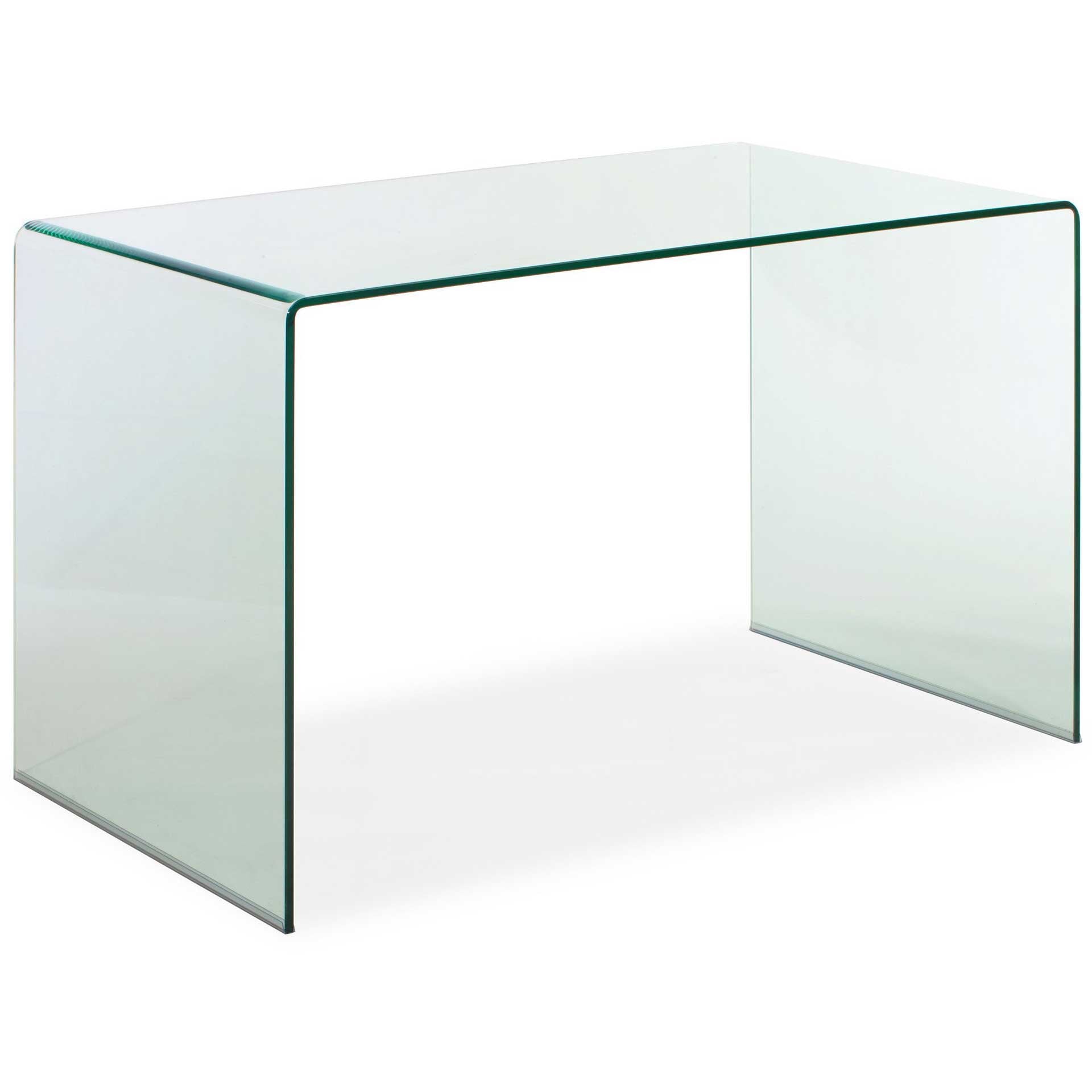 Contour Desk Clear Glass