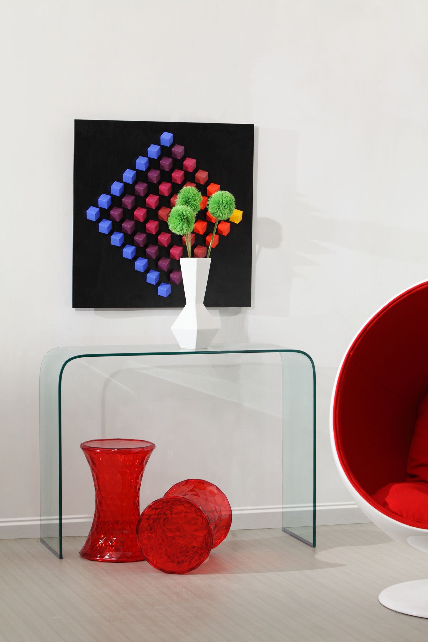 Madison Console Table Clear Glass