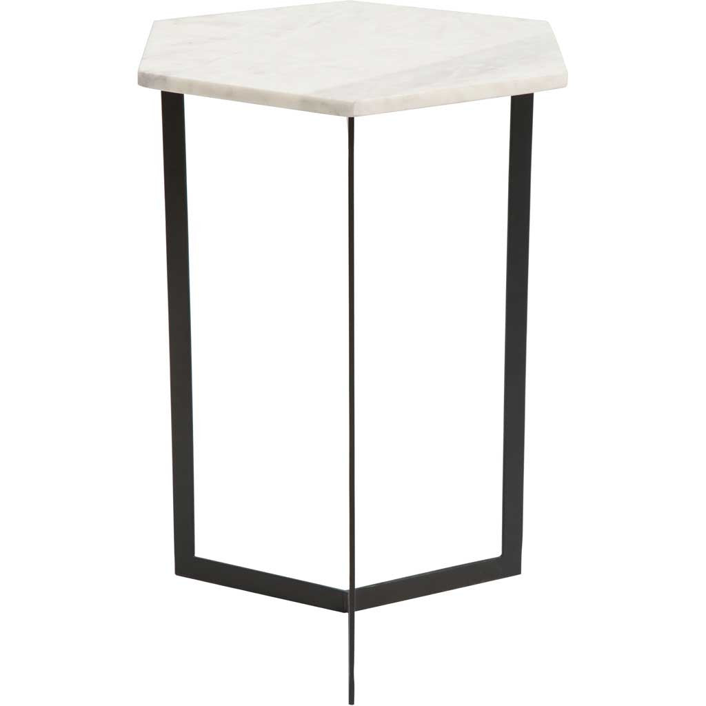 Reed Accent Table Black &amp; White