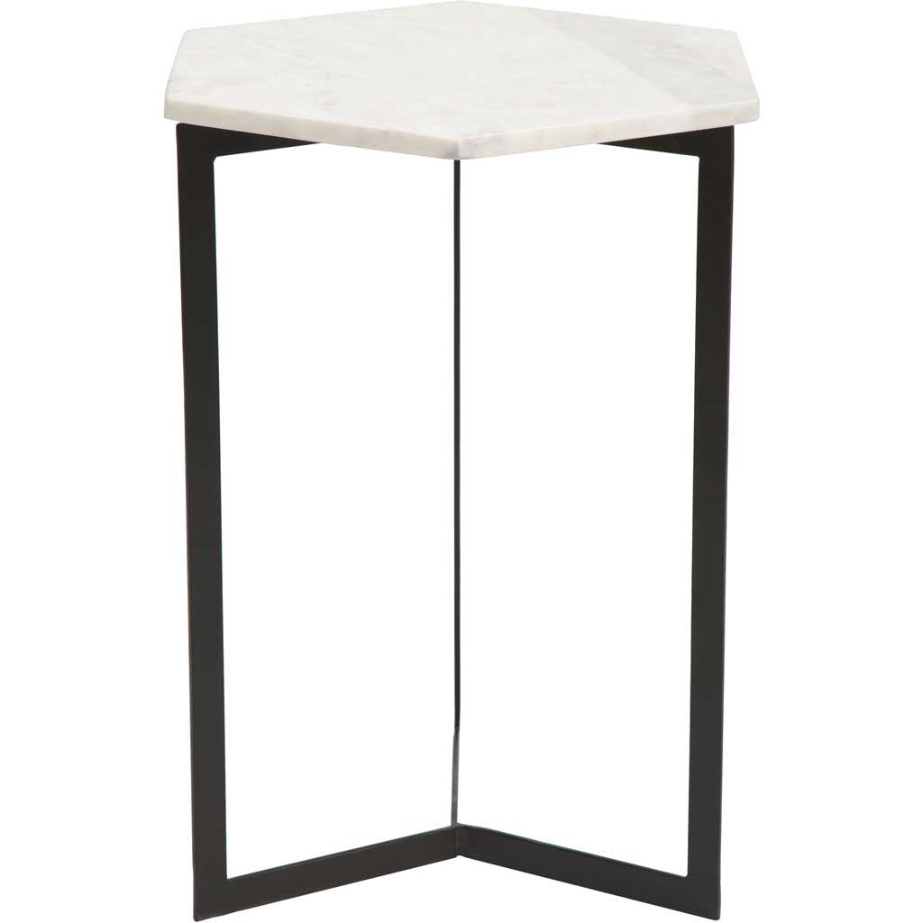 Reed Accent Table Black & White