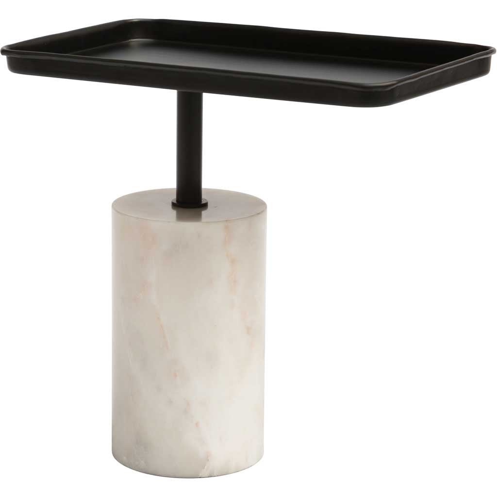 Dovetail Accent Table Black &amp; White