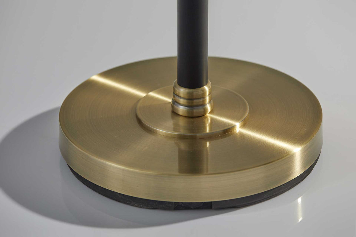 Begles Torchiere Black/Antique Brass