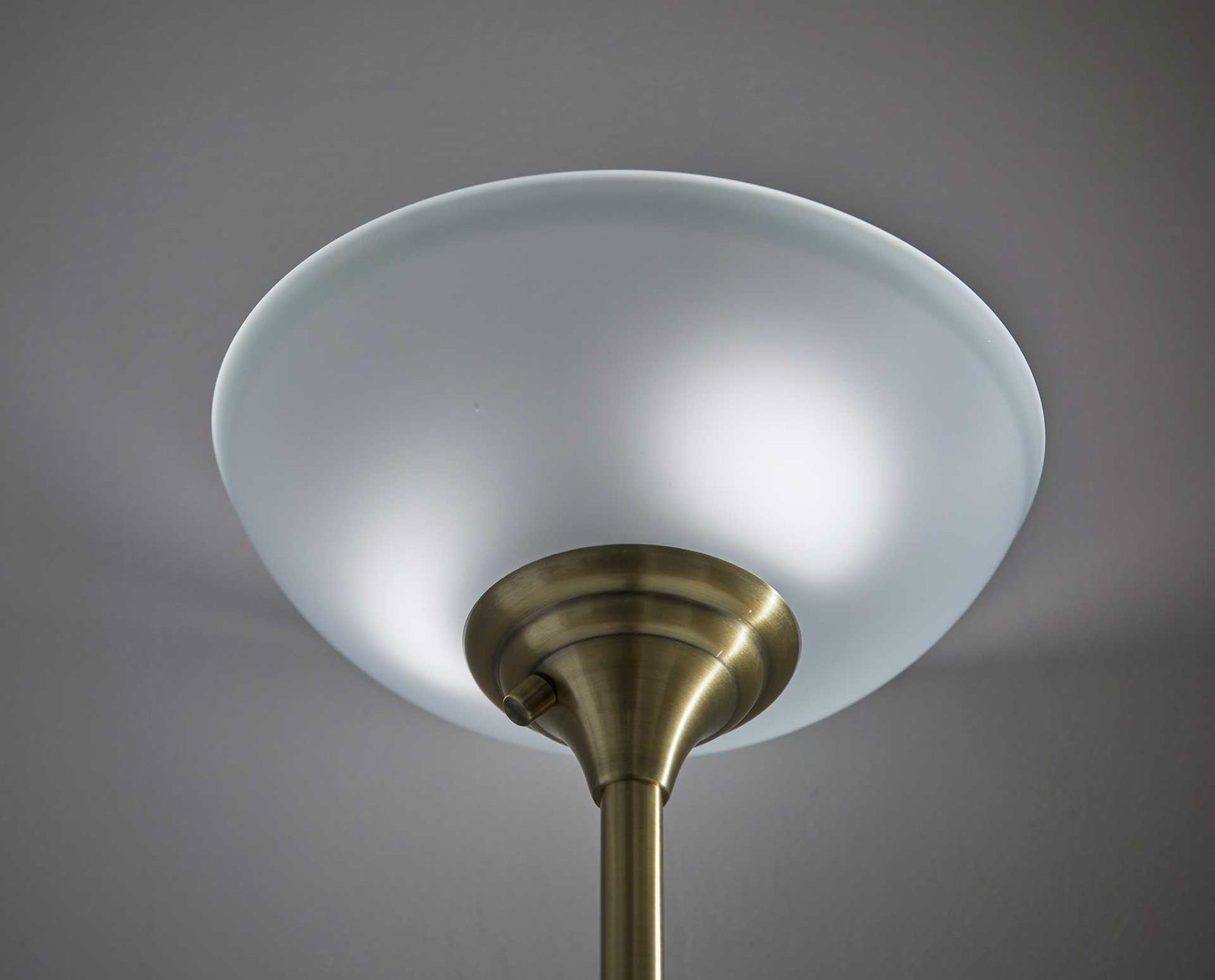 Begles Torchiere Black/Antique Brass