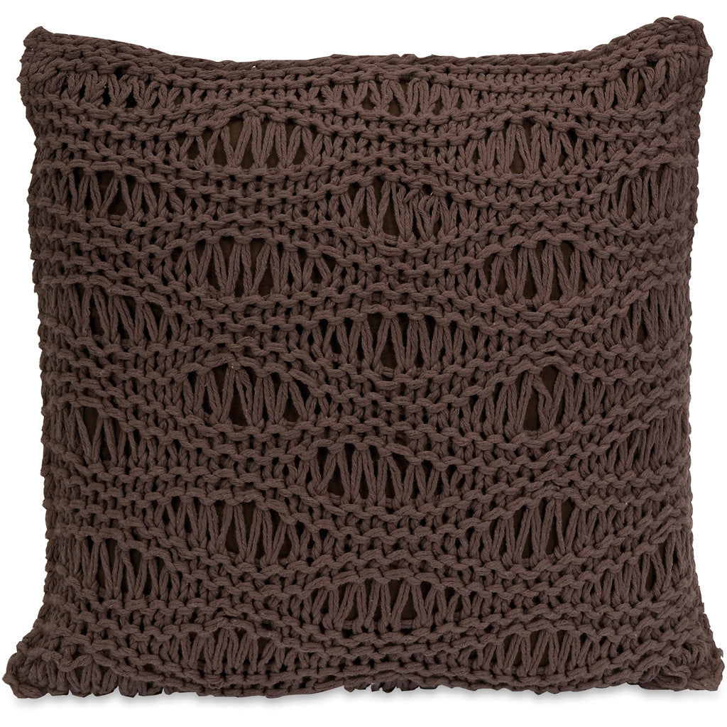 Salisbury Chocolate Crochet Pillow