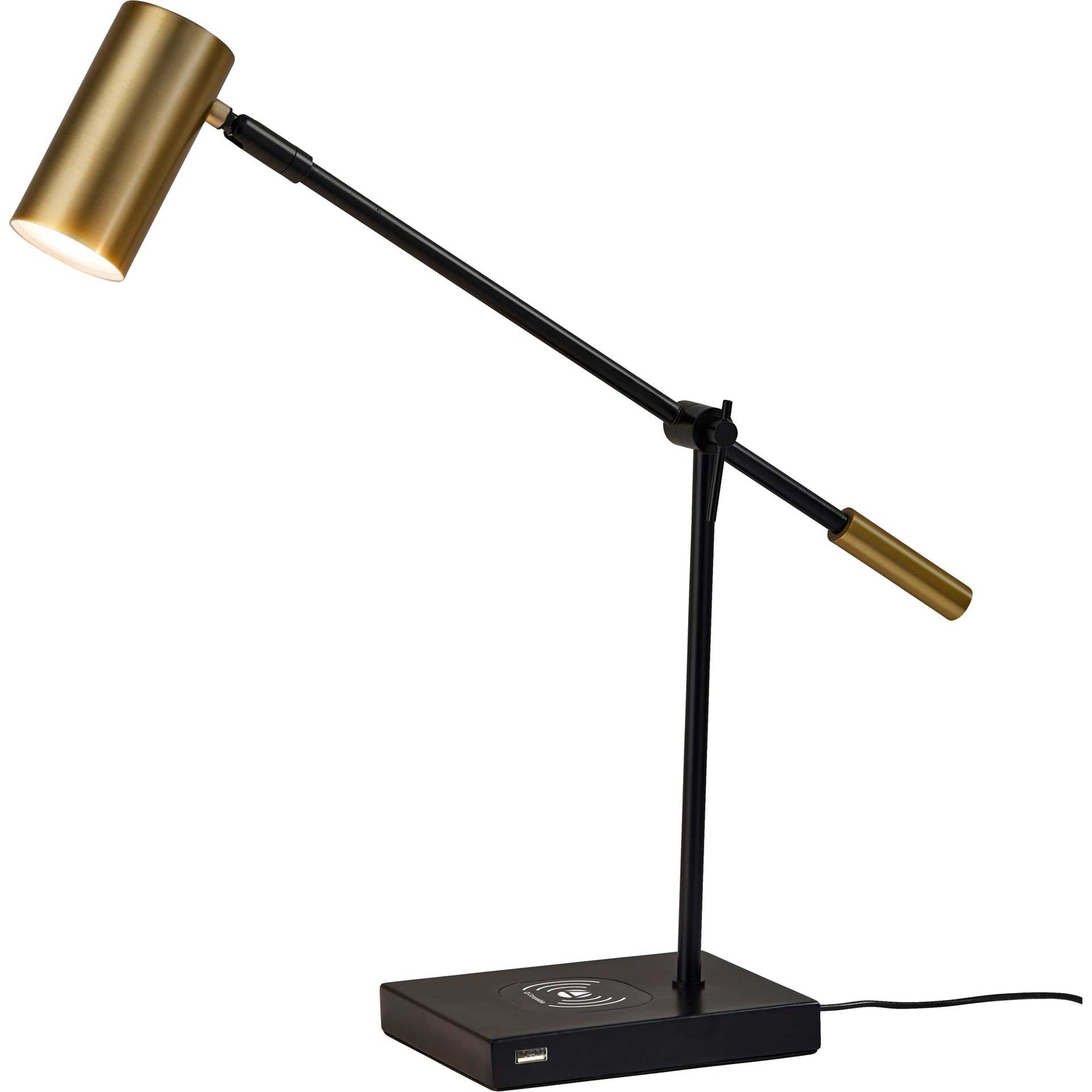 Colombes Wireless Charge Desk Lamp Black/Brass