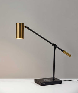 Colombes Wireless Charge Desk Lamp Black/Brass
