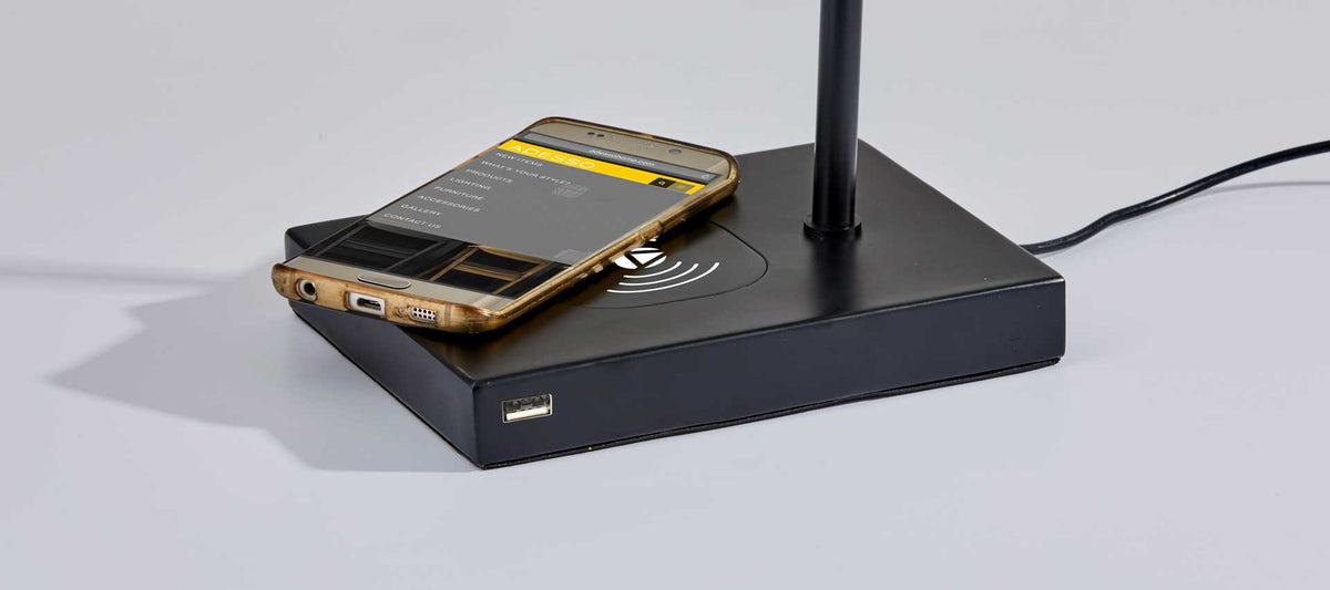 Colombes Wireless Charge Desk Lamp Black/Brass