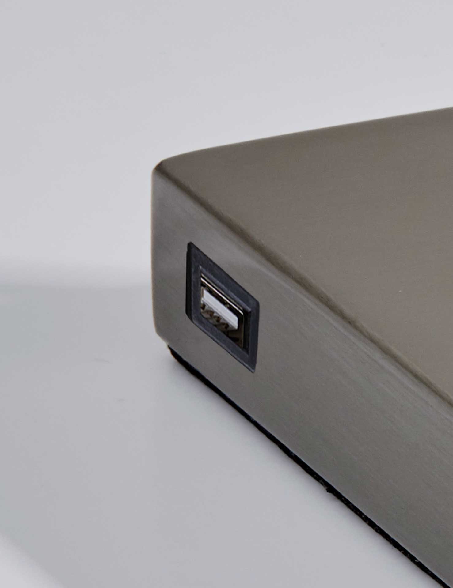 Colombes Wireless Charge Desk Lamp Brushed Steel