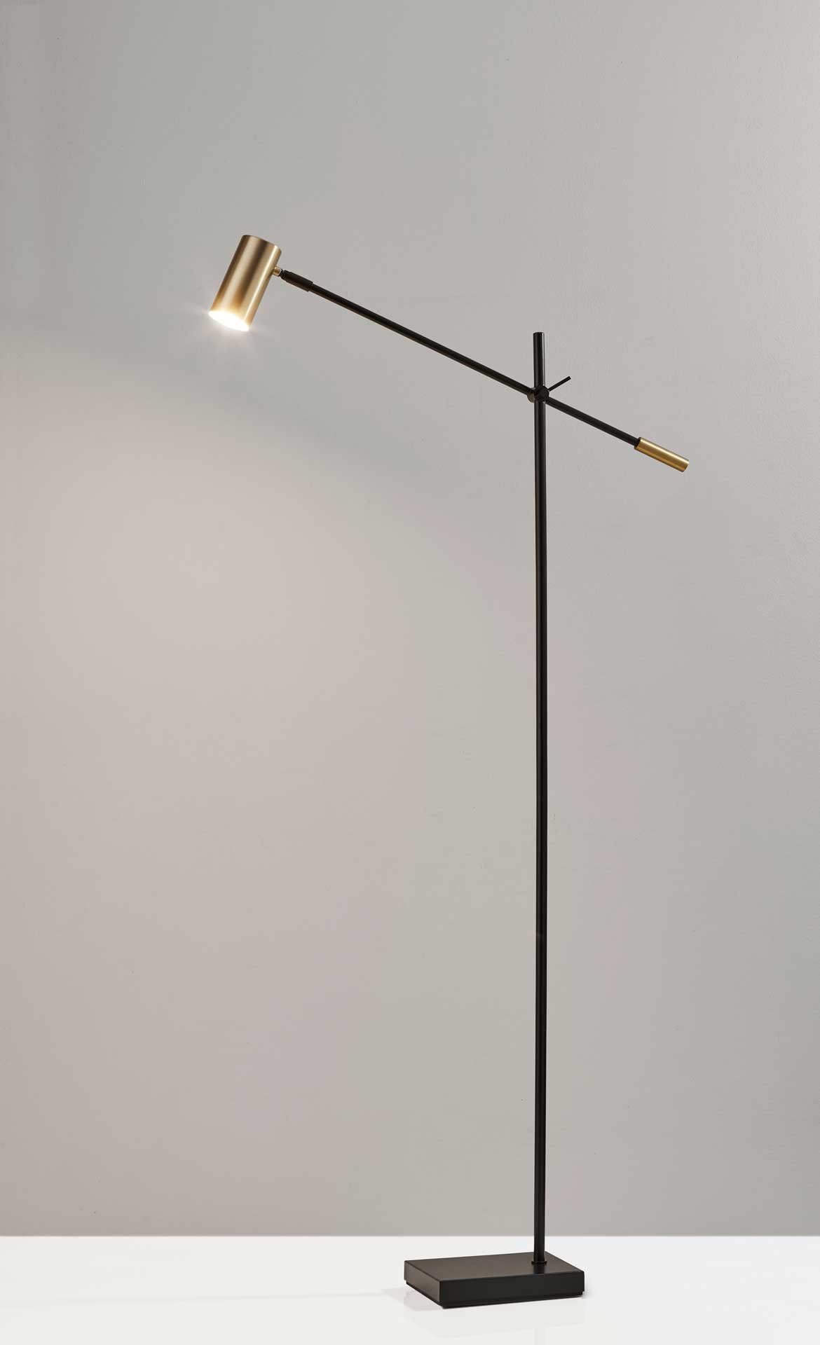 Colombes LED Floor Lamp Black/Brass