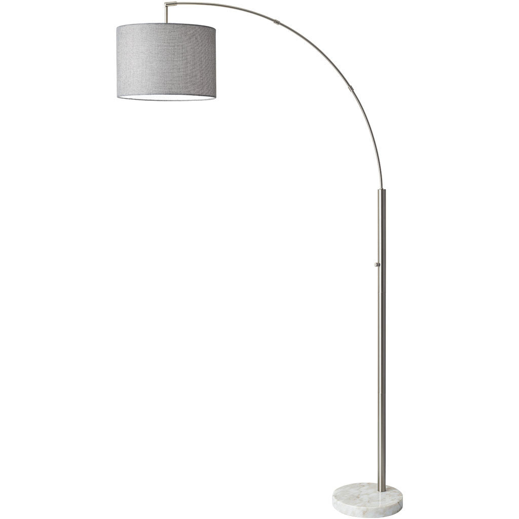 Boston Arc Lamp Brushed Steel