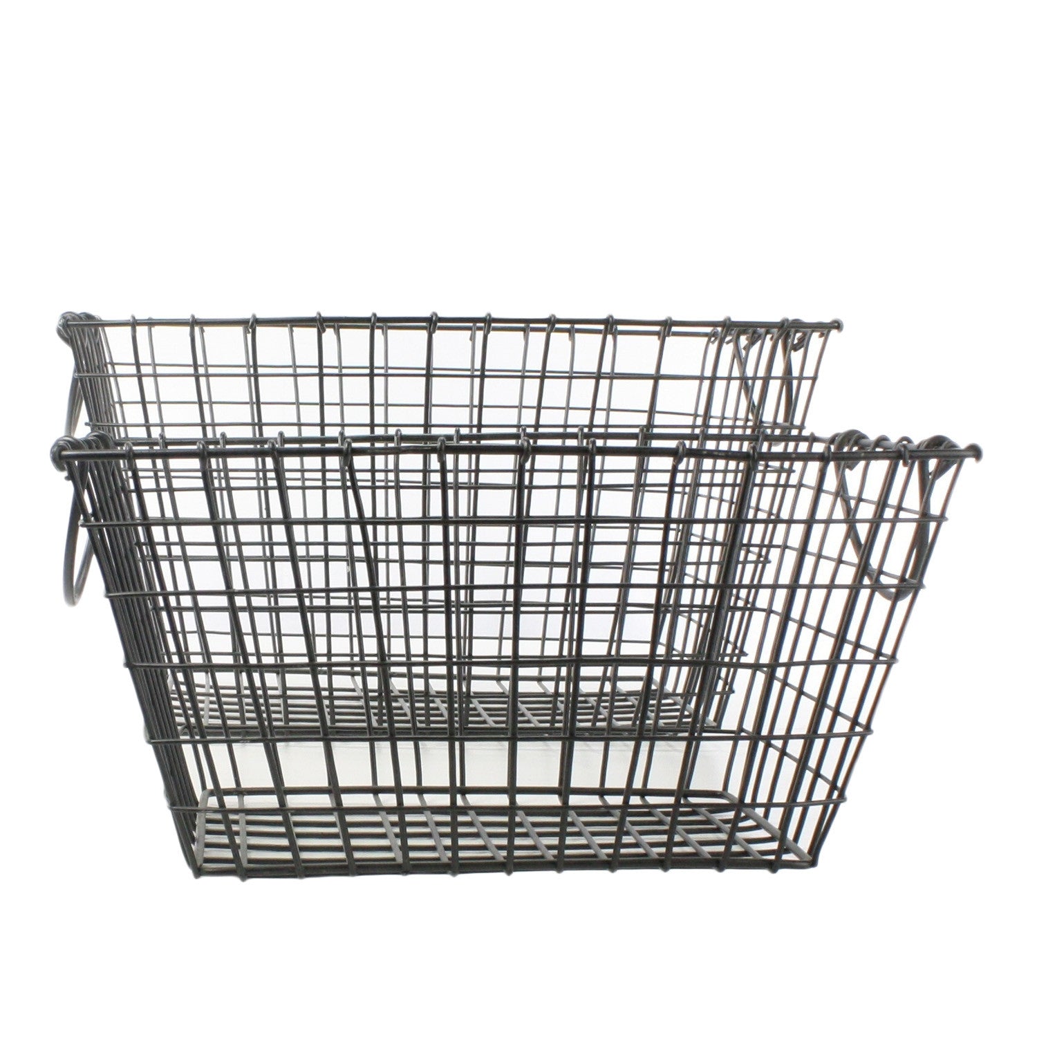 Derby Metal Rectangle Baskets (Set of 2)