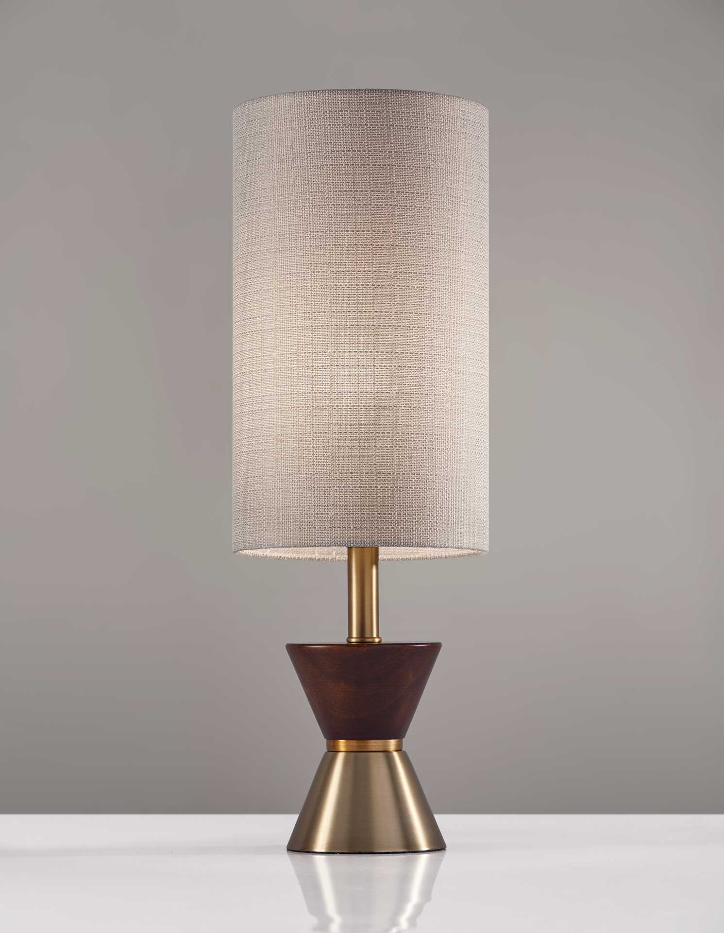 Cannet Table Lamp Brass/Walnut