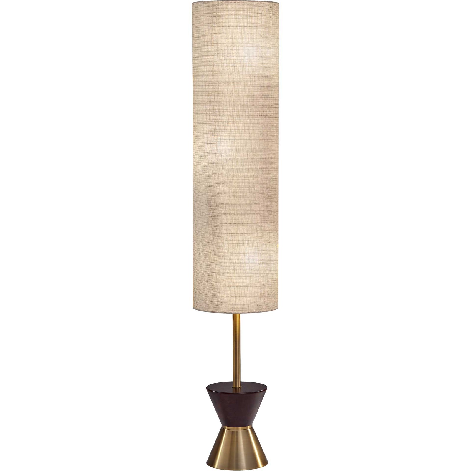 Cannet Floor Lantern Brass/Walnut