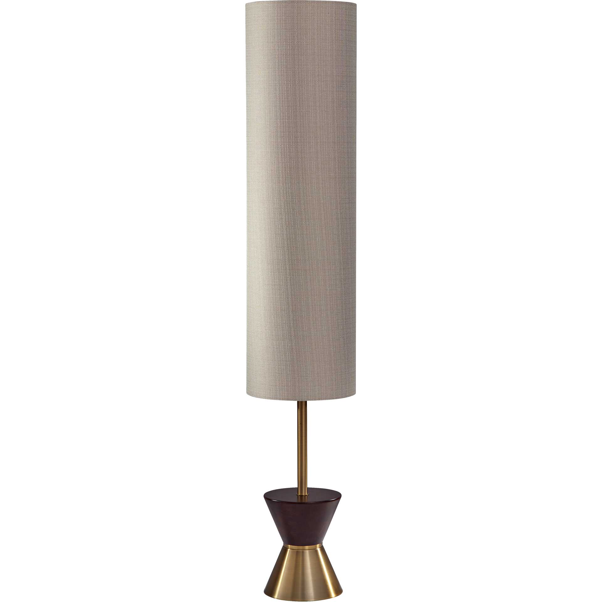 Cannet Floor Lantern Brass/Walnut