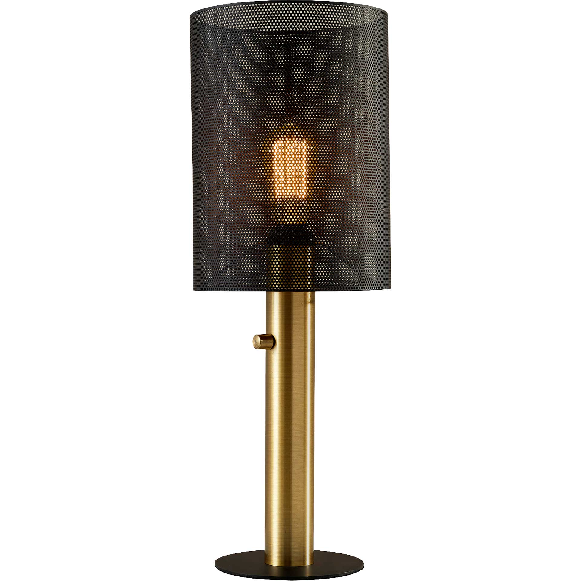 Niort Tall Table Lamp Black/Antique Brass