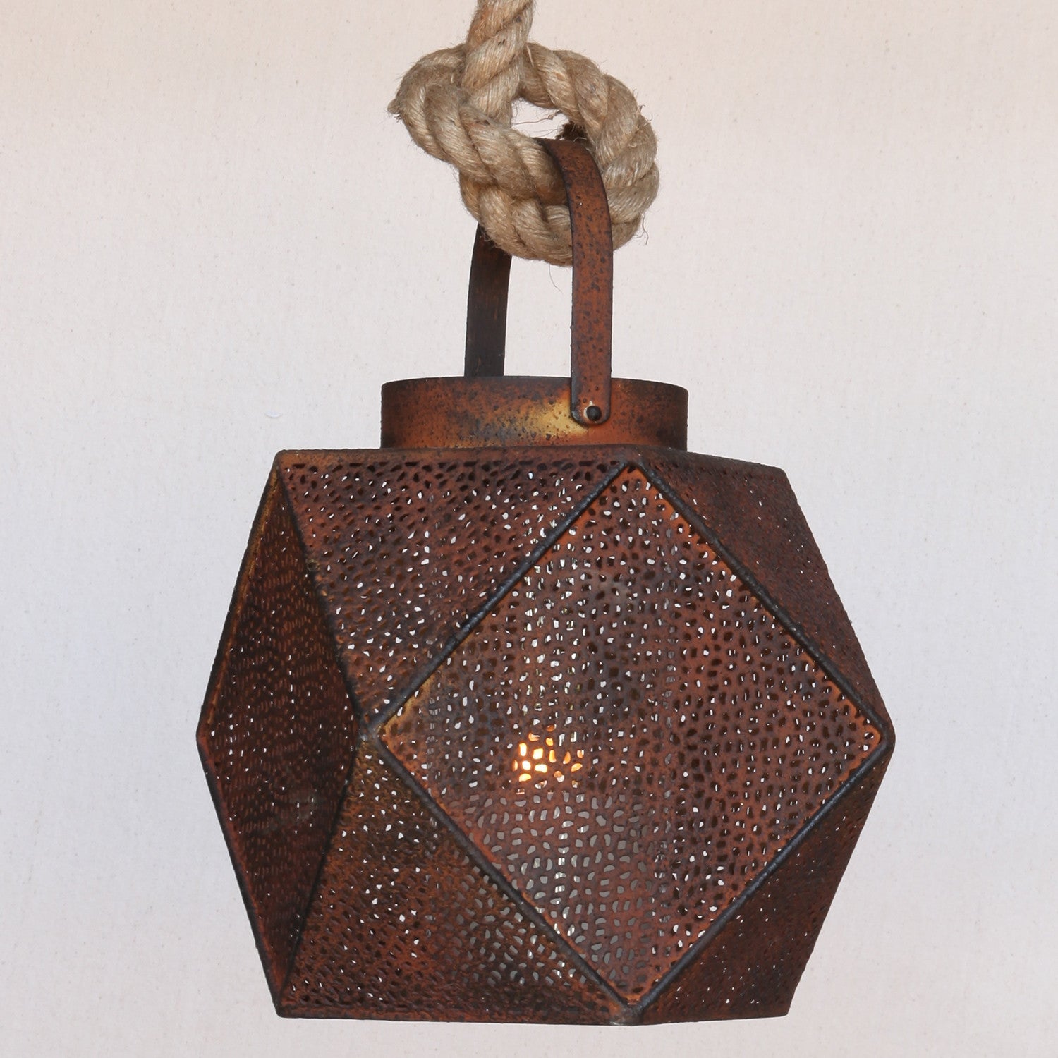 Icosahedron Metal Lantern