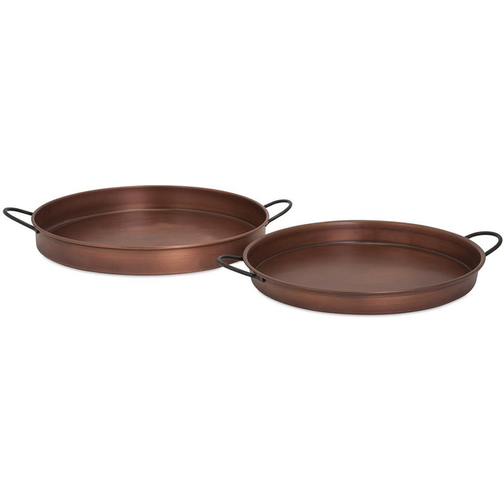 Tallahatchie Copper Plated Trays (Set of 2)