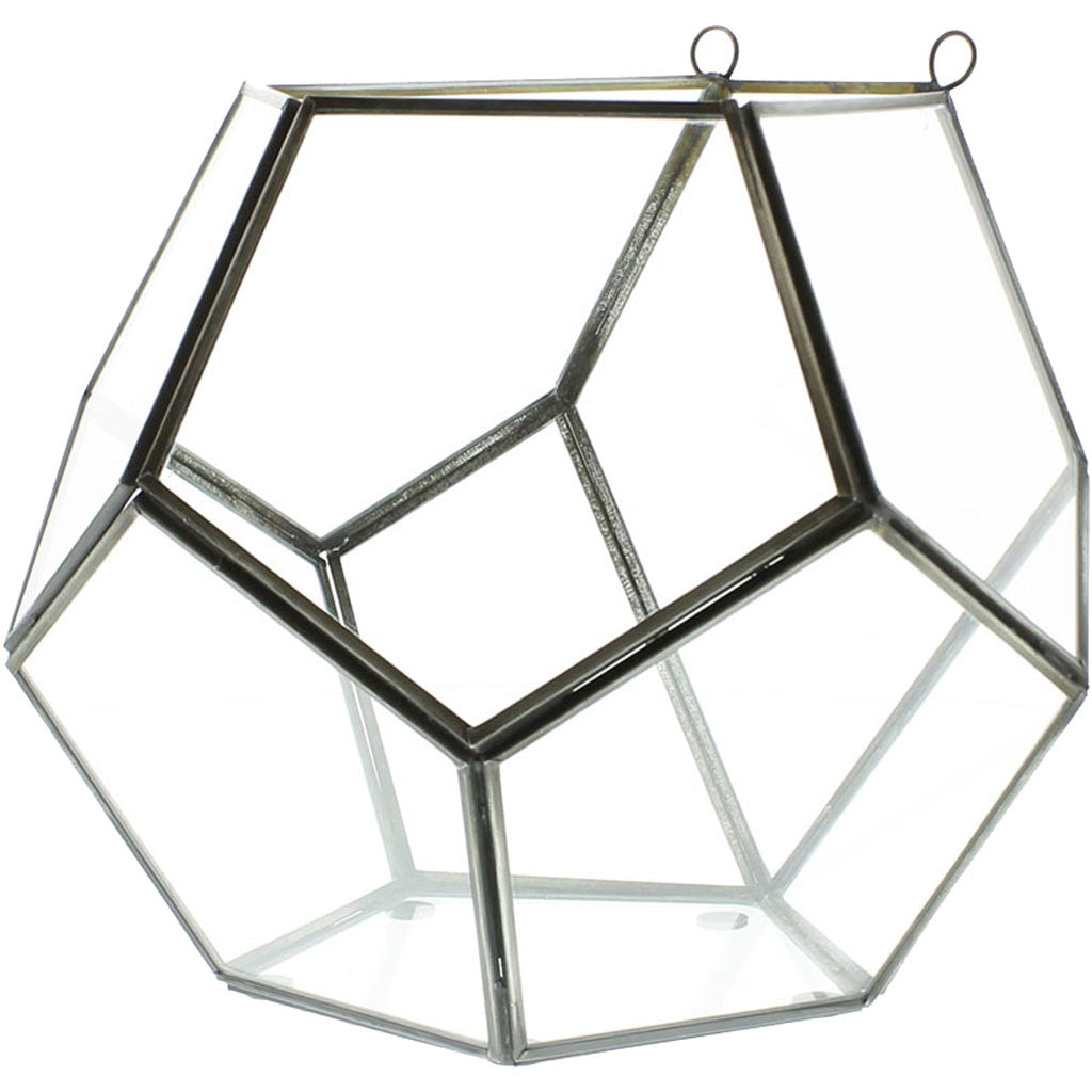 Pollux Leaded Glass Wall Terrarium Dodecahedron