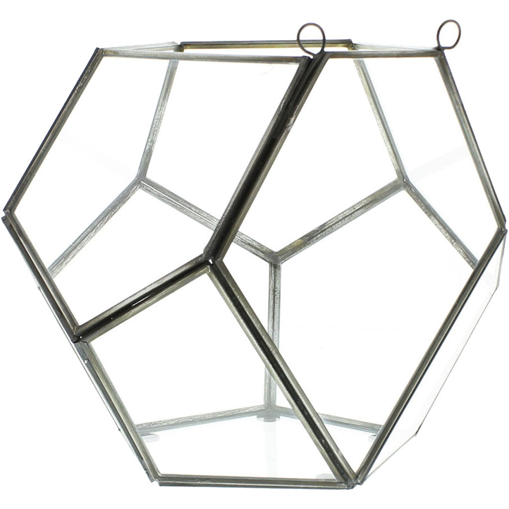 Pollux Leaded Glass Wall Terrarium Dodecahedron