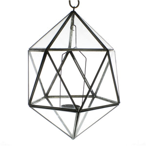 Pollux Hanging Glass Icosahedron Narrow
