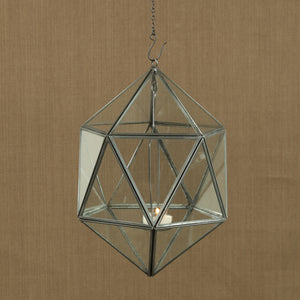 Pollux Hanging Glass Icosahedron Narrow
