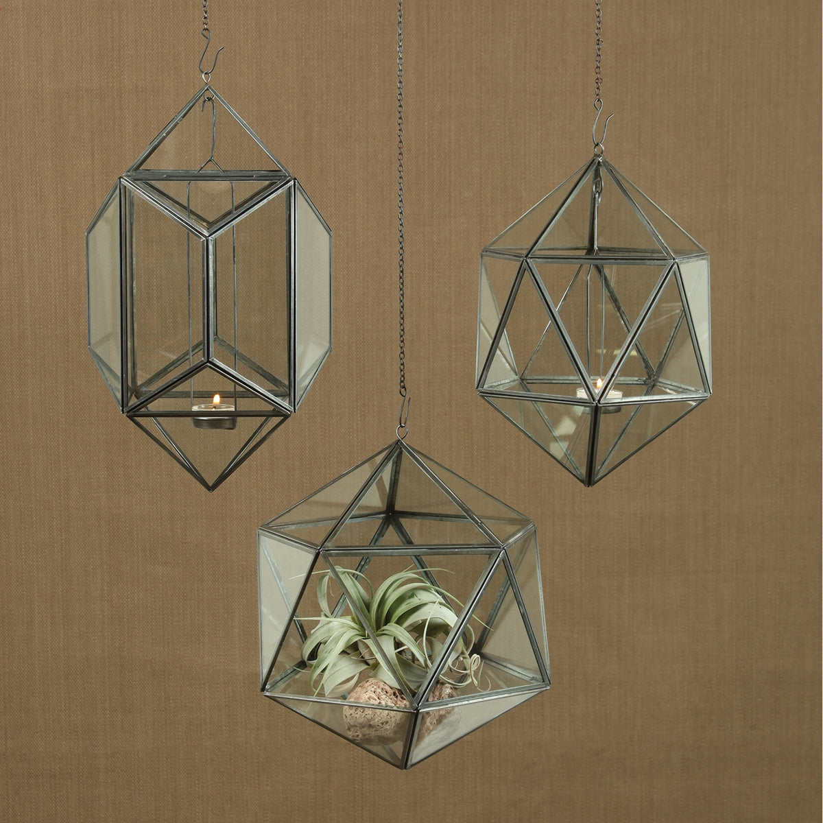 Pollux Hanging Glass Icosahedron
