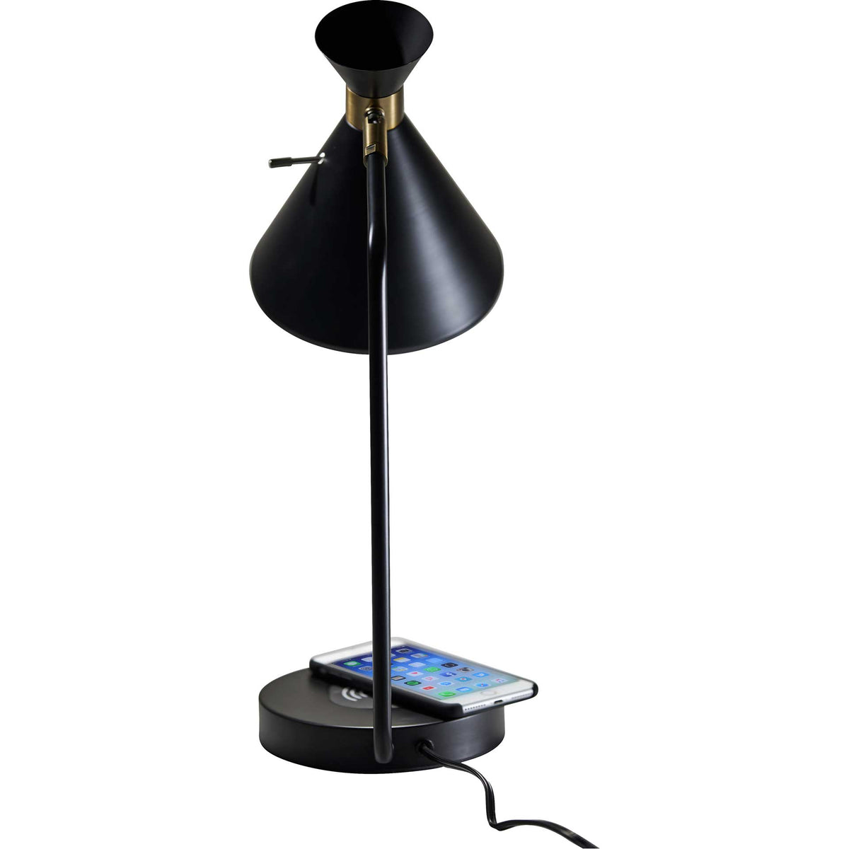 Menton Wireless Charge Desk Lamp Black/Brass