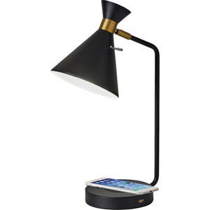 Menton Wireless Charge Desk Lamp Black/Brass