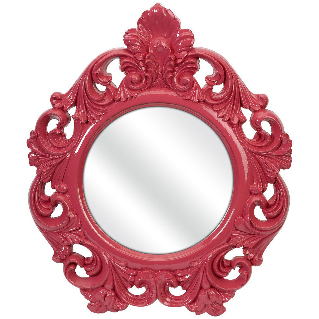 Frederick Pink Baroque Wall Mirror