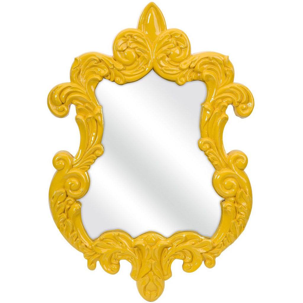 Frederick Yellow Baroque Wall Mirror