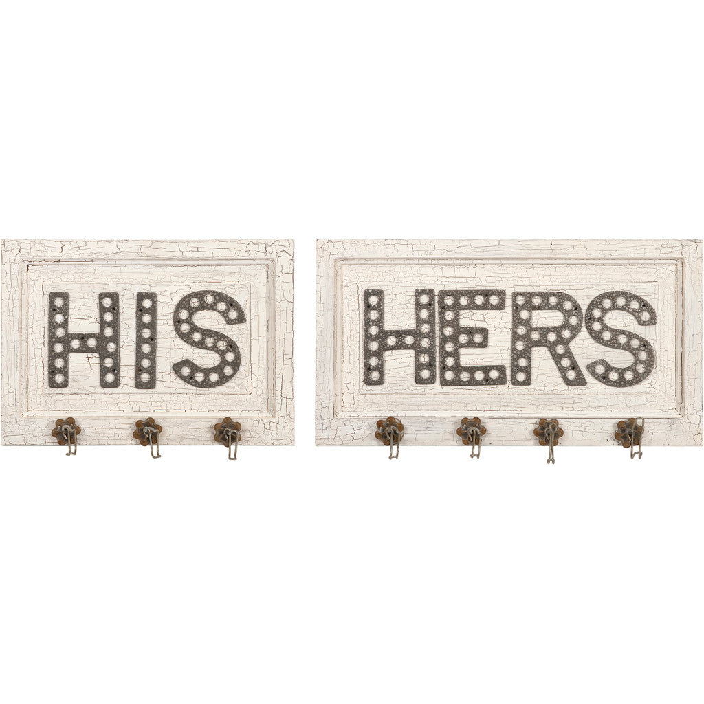 Eales Elaine His and Hers Wall Hook (Set of 2)