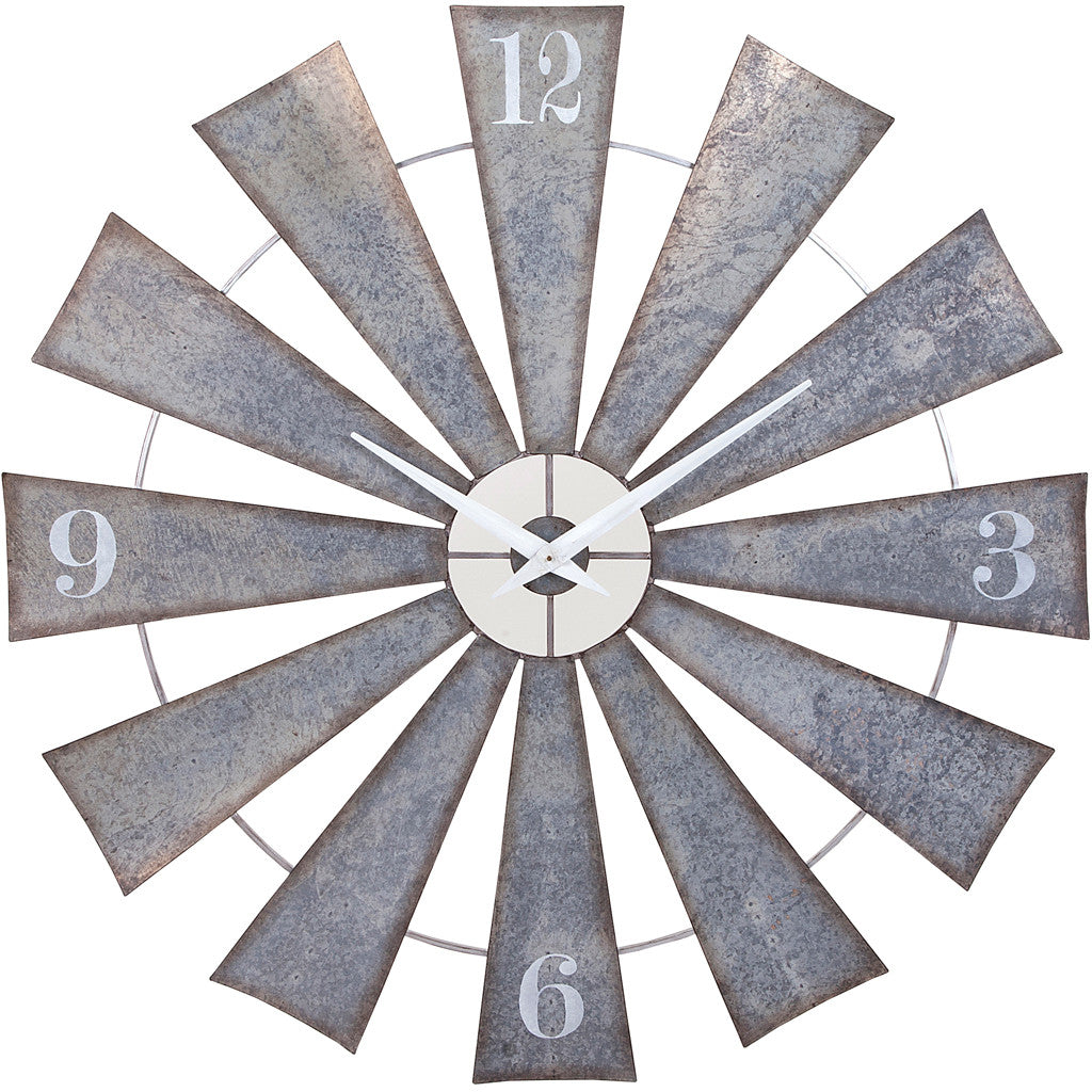 Wade Metal Windmill Wall Clock