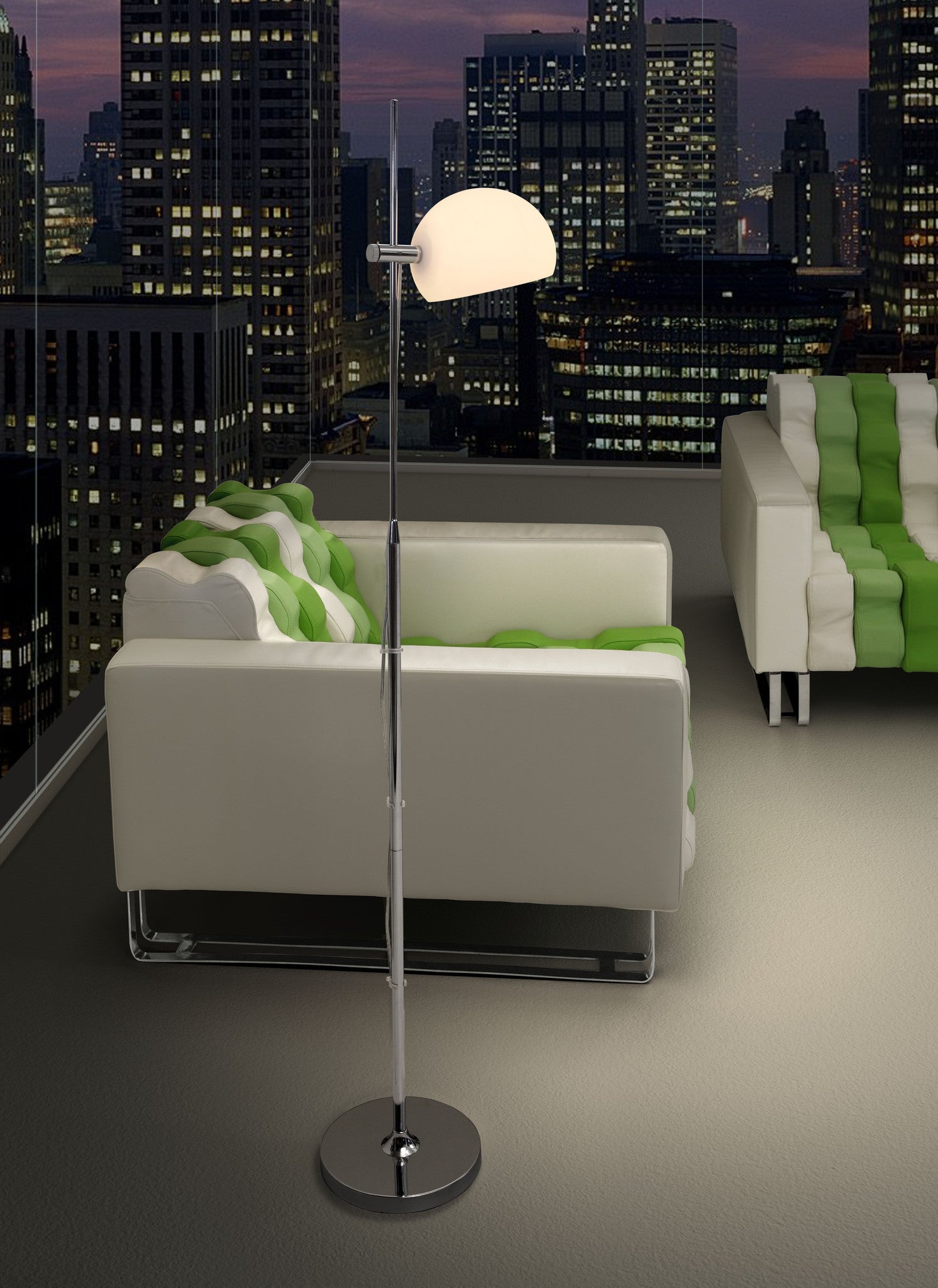 Allendale Floor Lamp Frosted Glass