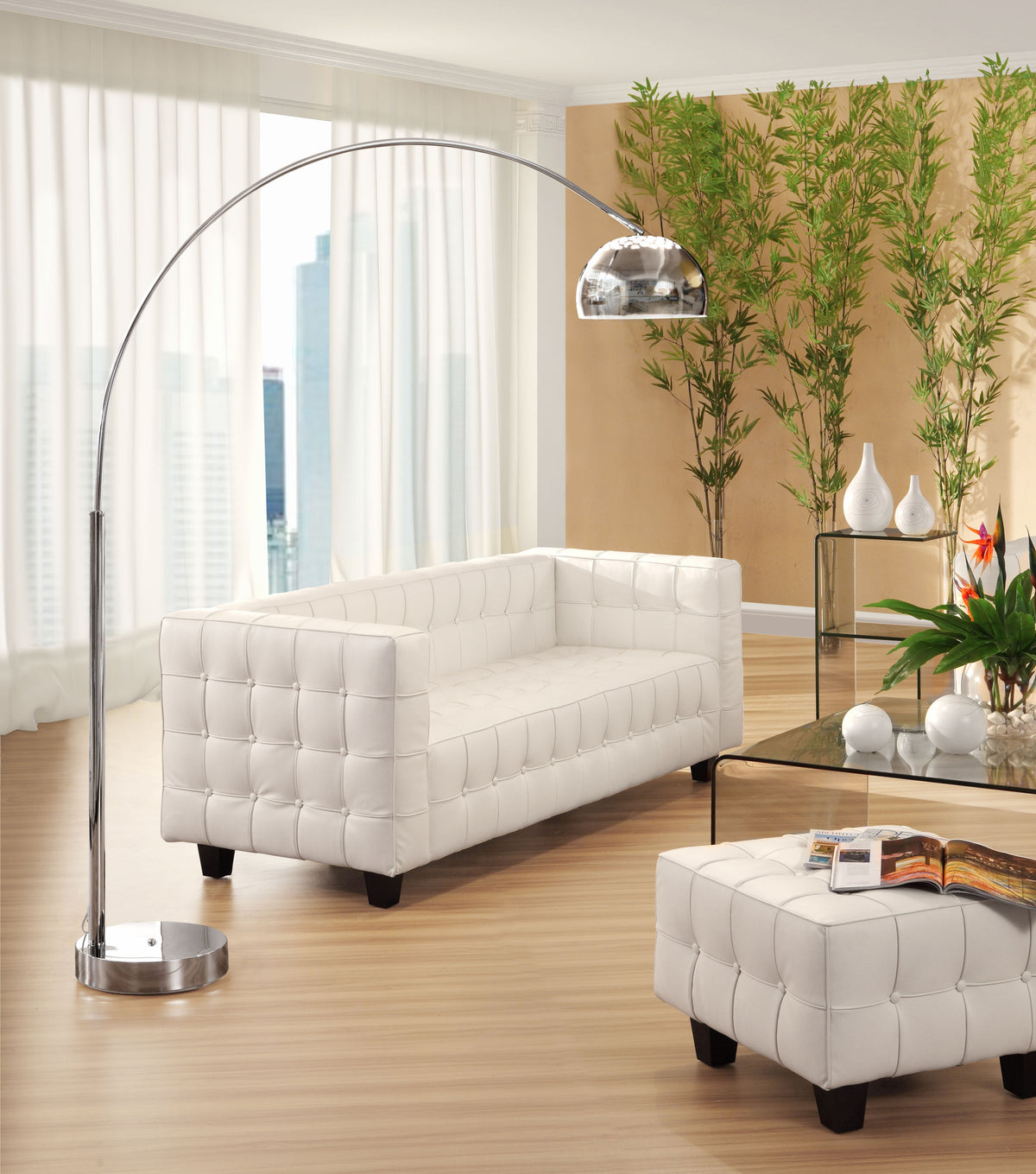 Gaines Floor Lamp Chrome